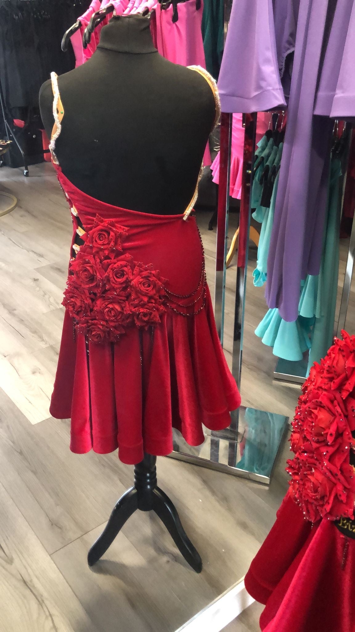 Ex Sponsor Red Latin Dress