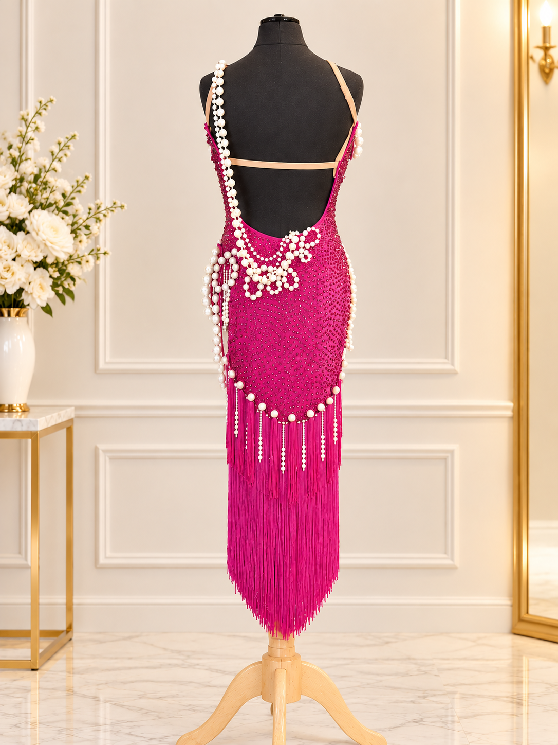 Ex Sponsor- Raspberry Pearl Latin Dress
