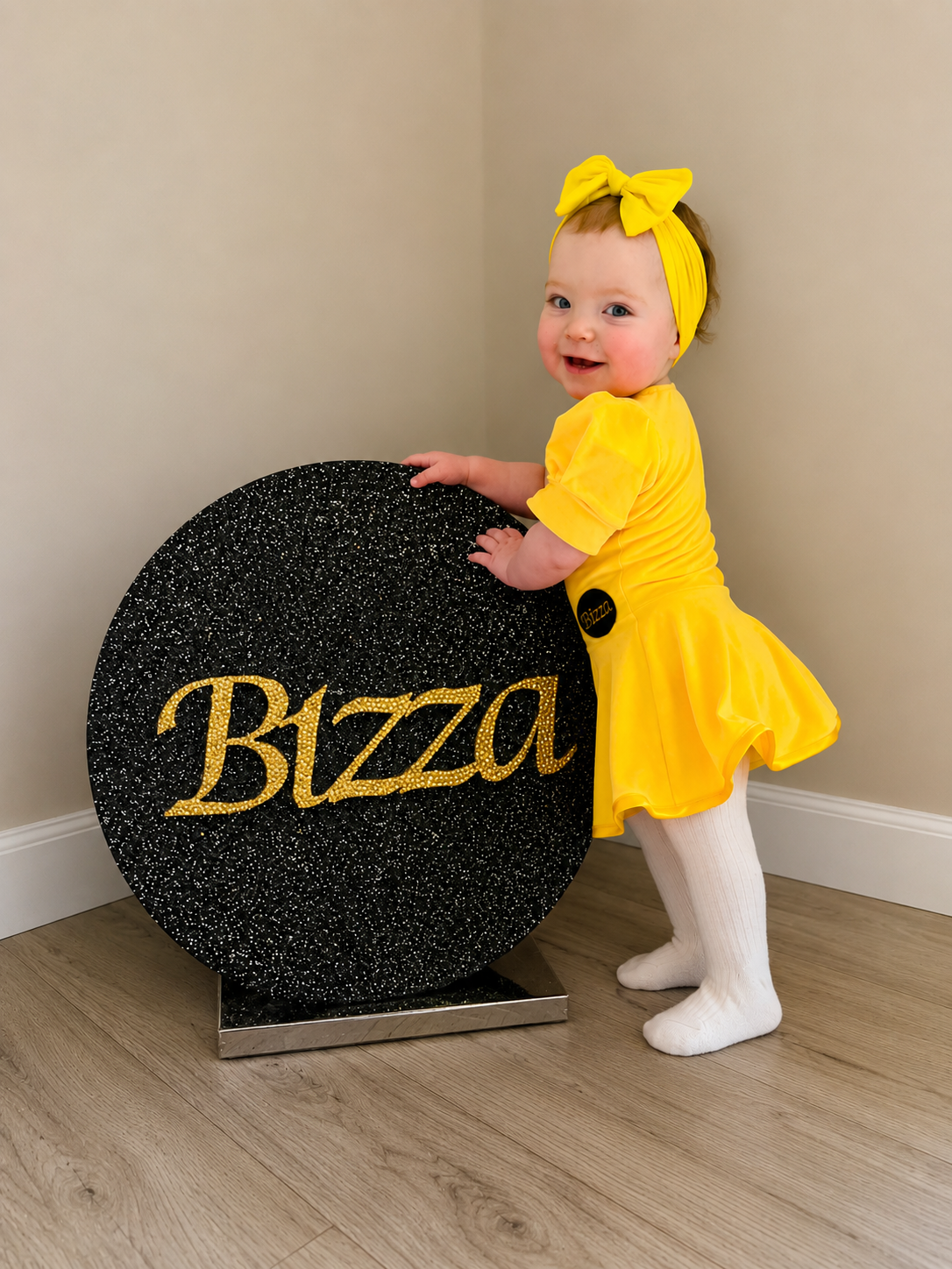 The Sunshine Velvet Baby Bizza Dress