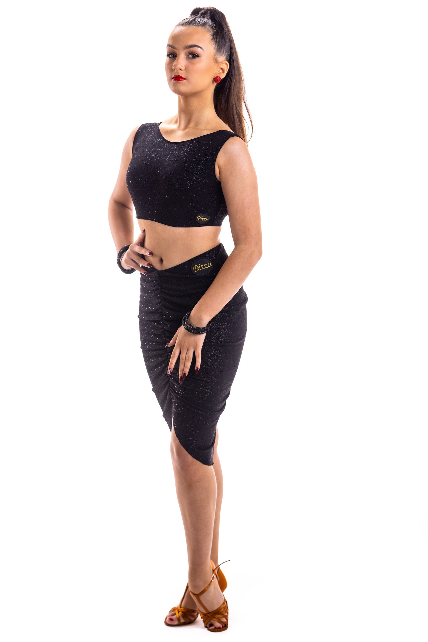 𝐂𝐚𝐬𝐬𝐢𝐝𝐲 𝐂𝐫𝐨𝐩 𝐓𝐨𝐩- Black Sparkle