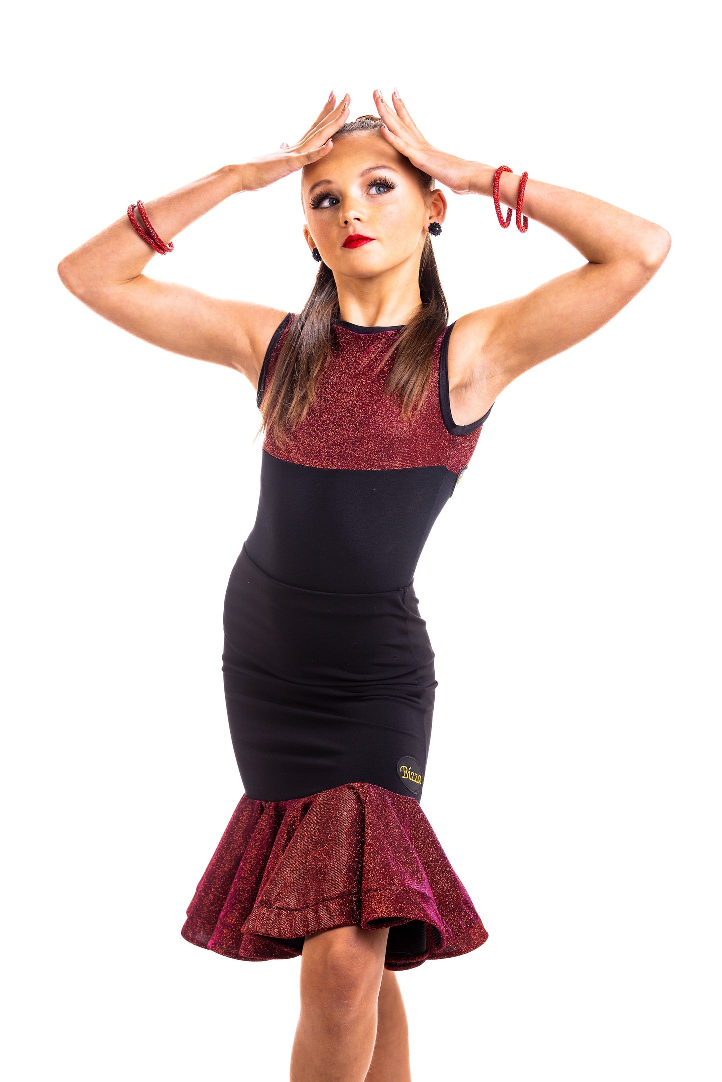 𝐋𝐲𝐥𝐚 𝐋𝐞𝐨𝐭𝐚𝐫𝐝 - Black & Red Glitz