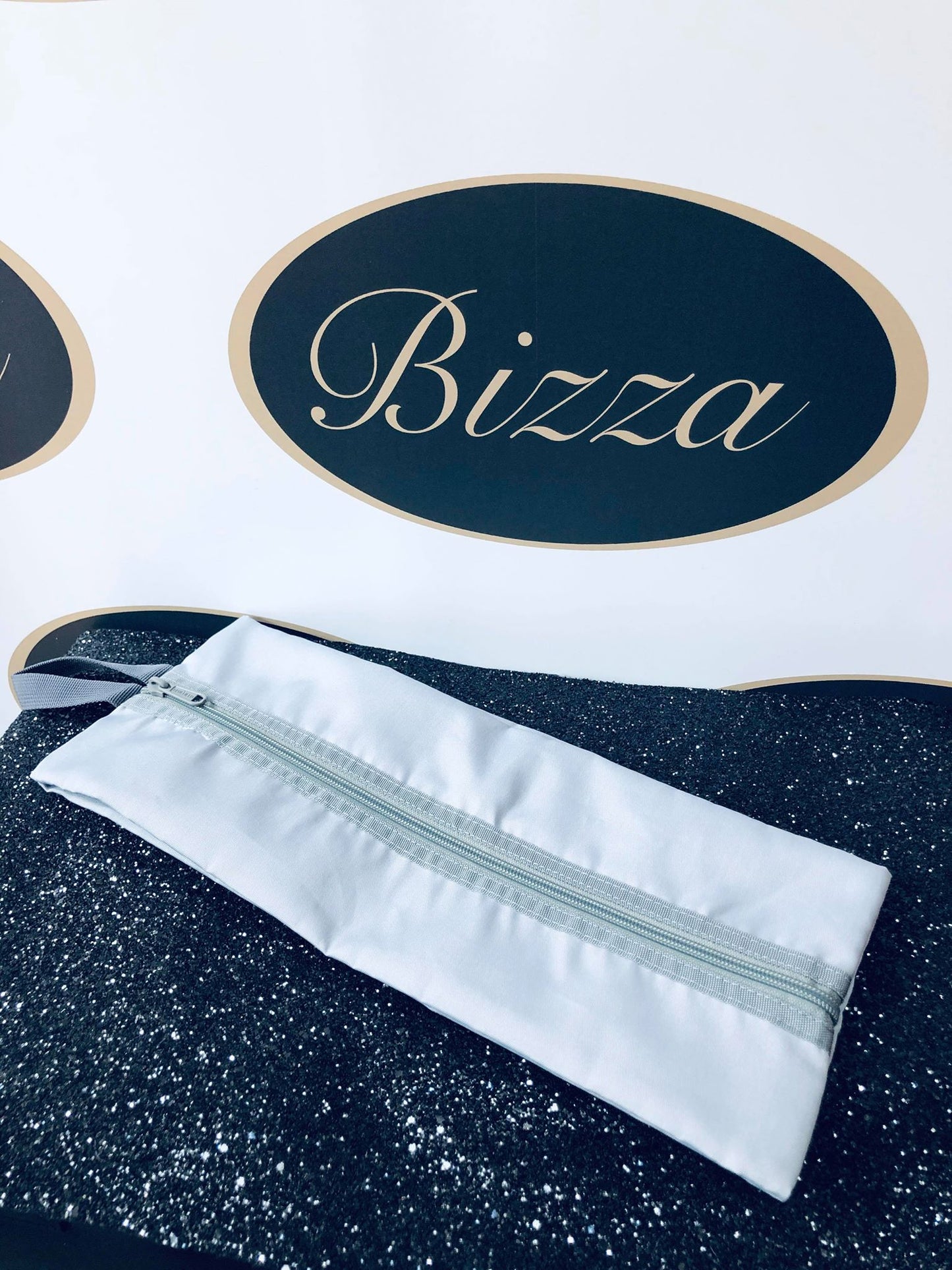 GREY BRANDED SHOE BAG