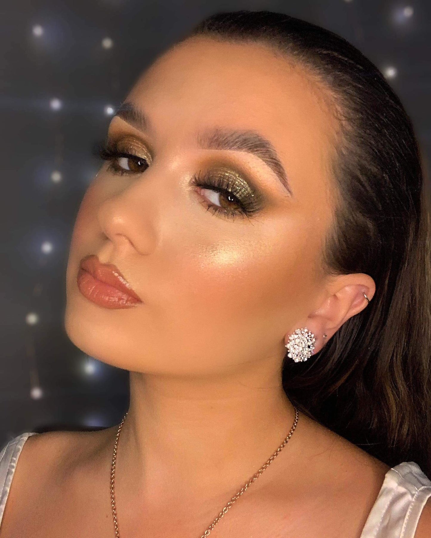 RUBY EARRING IN CRYSTAL CLEAR