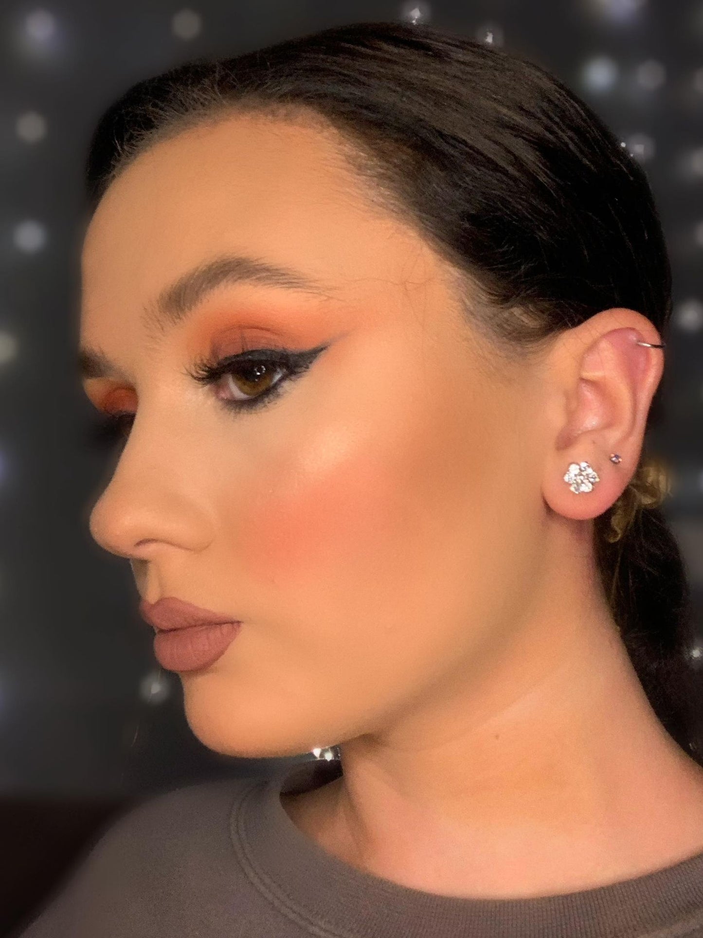 Floral Crystal Stud Earrings