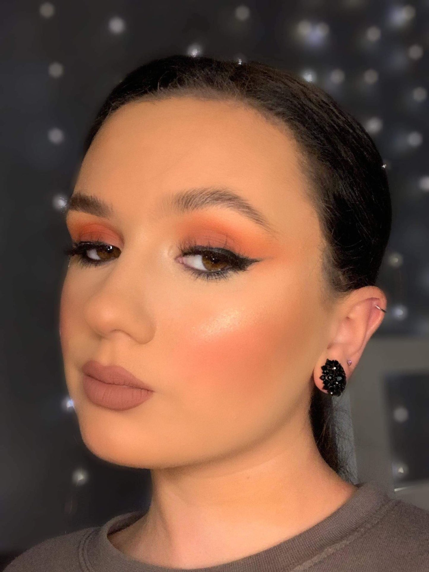 Ruby Earrings in Black