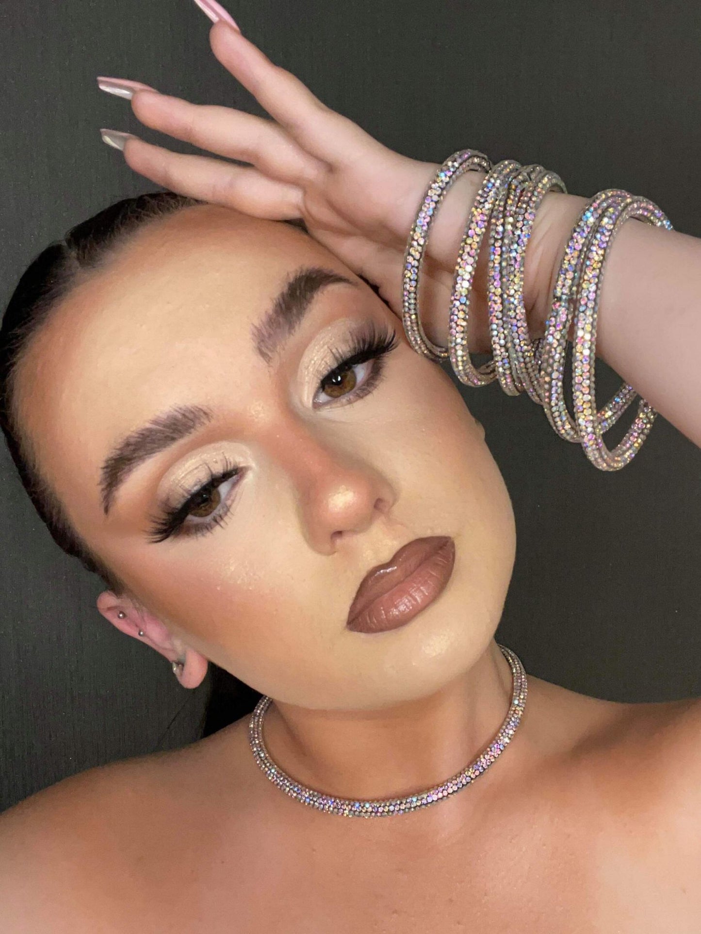 Crystal Ab Rhinestone Necklace