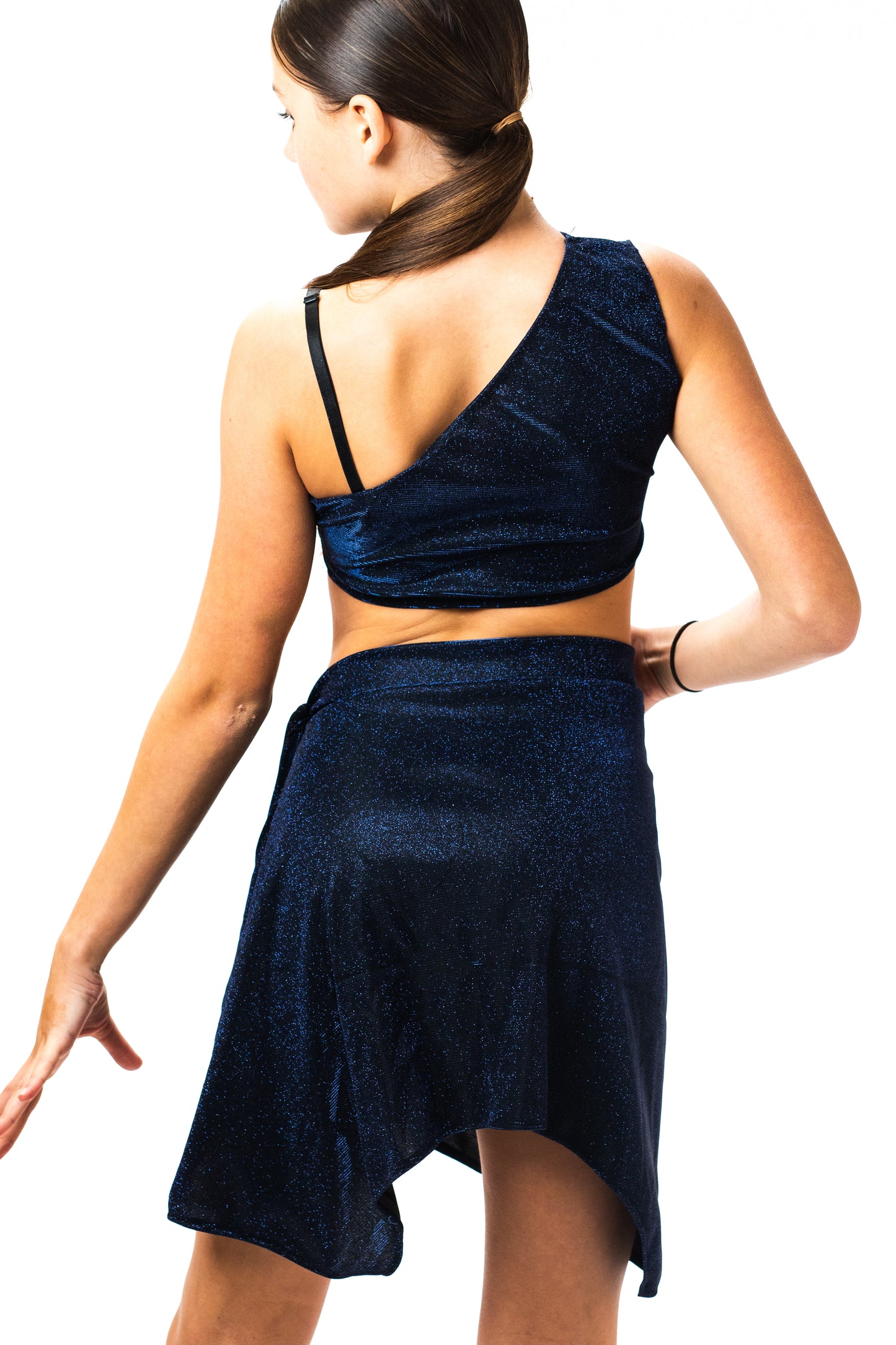 𝐂𝐨𝐫𝐚 𝐂𝐫𝐨𝐩 𝐓𝐨𝐩 𝐰𝐢𝐭𝐡 𝐒𝐭𝐫𝐚𝐩- Blue Sparkle