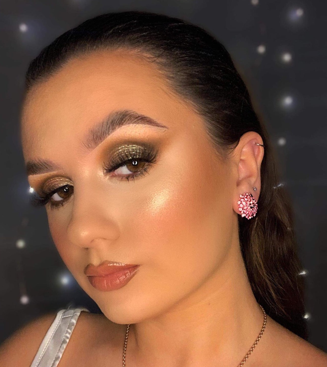 RUBY EARRINGS IN PINK