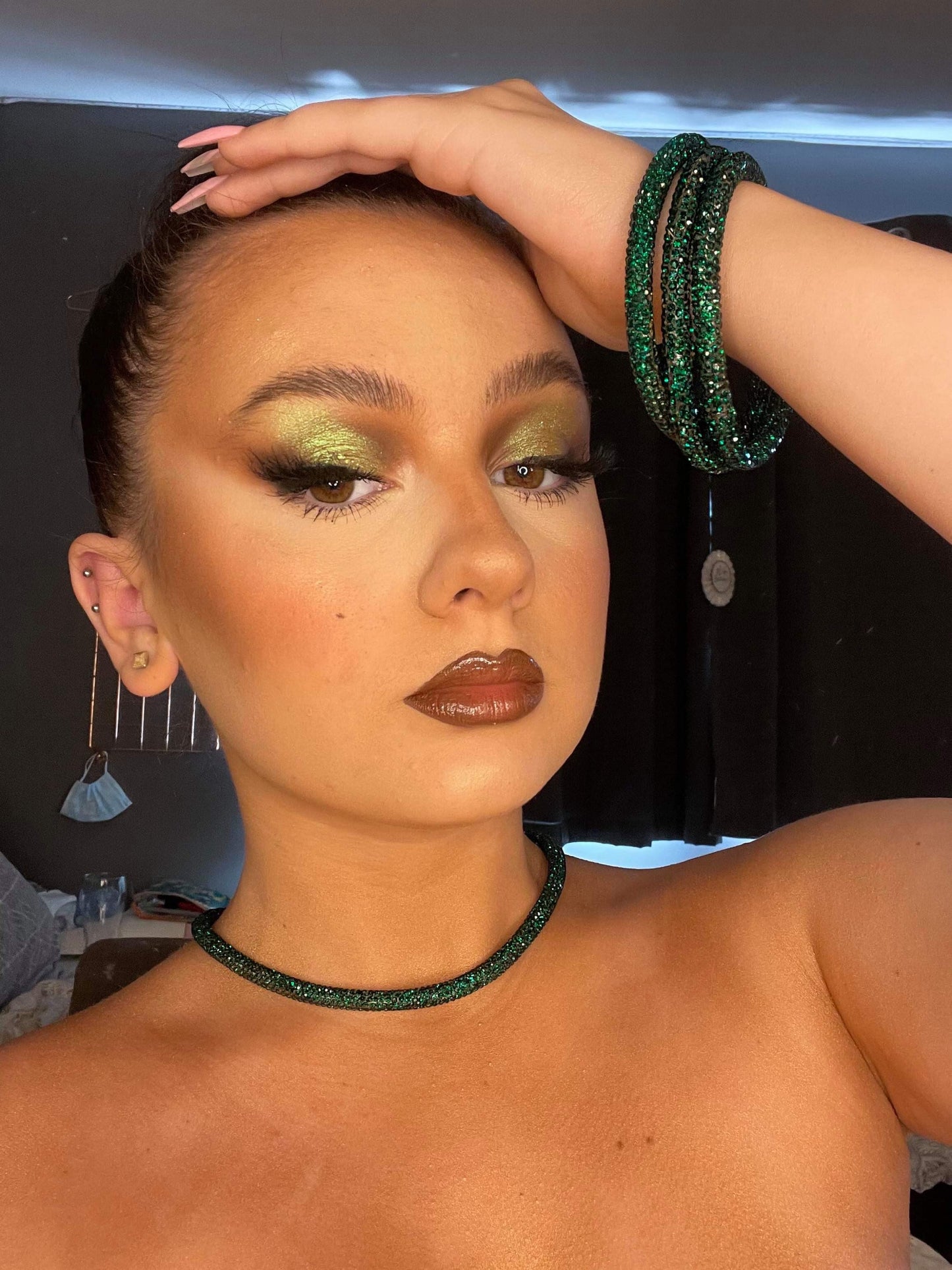 Emerald Diamanté Necklace