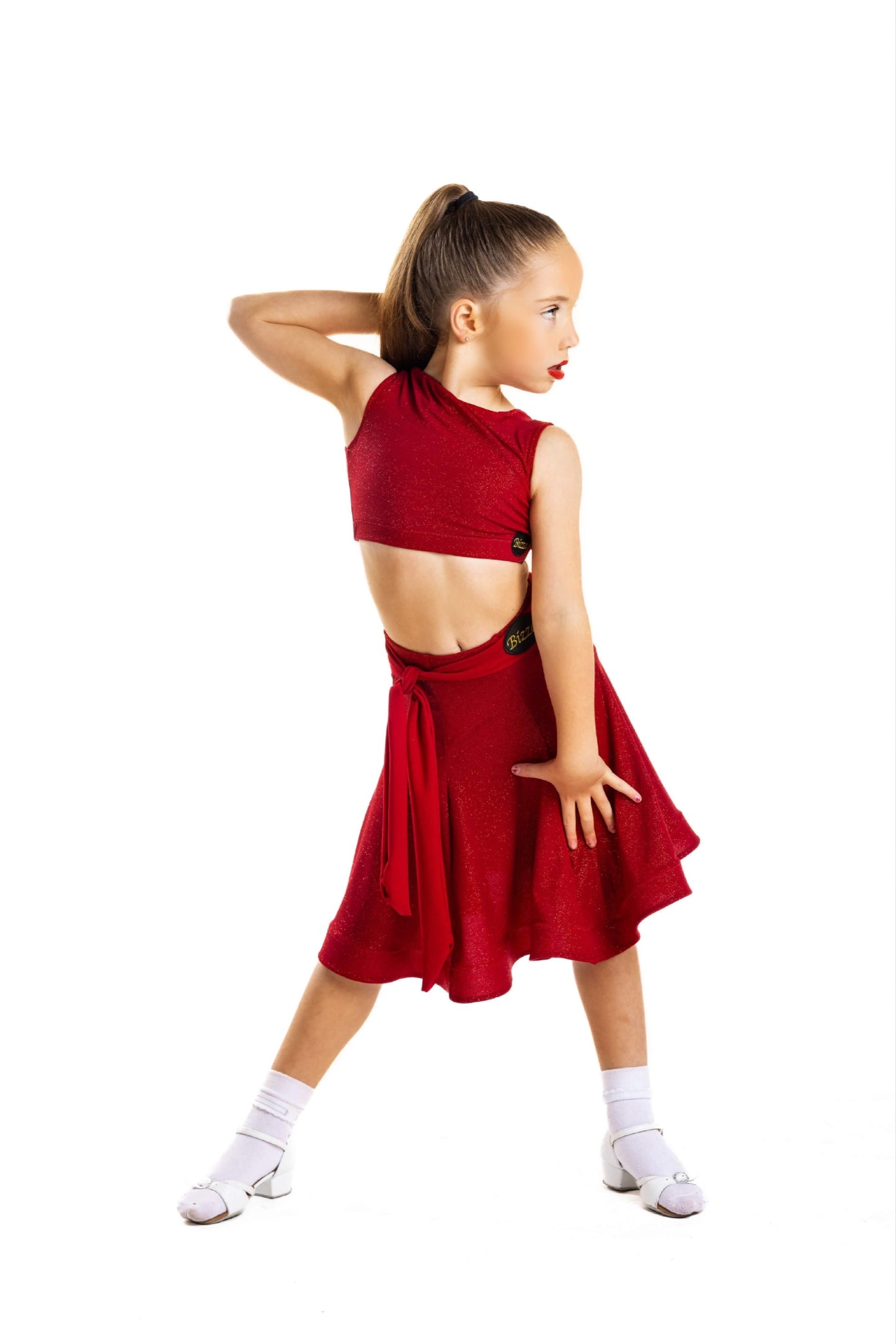 𝐒𝐞𝐫𝐞𝐧𝐚 𝐒𝐤𝐢𝐫𝐭 𝐰𝐢𝐭𝐡 𝐢𝐧𝐭𝐞𝐠𝐫𝐚𝐭𝐞𝐝 𝐁𝐞𝐥𝐭 - Red