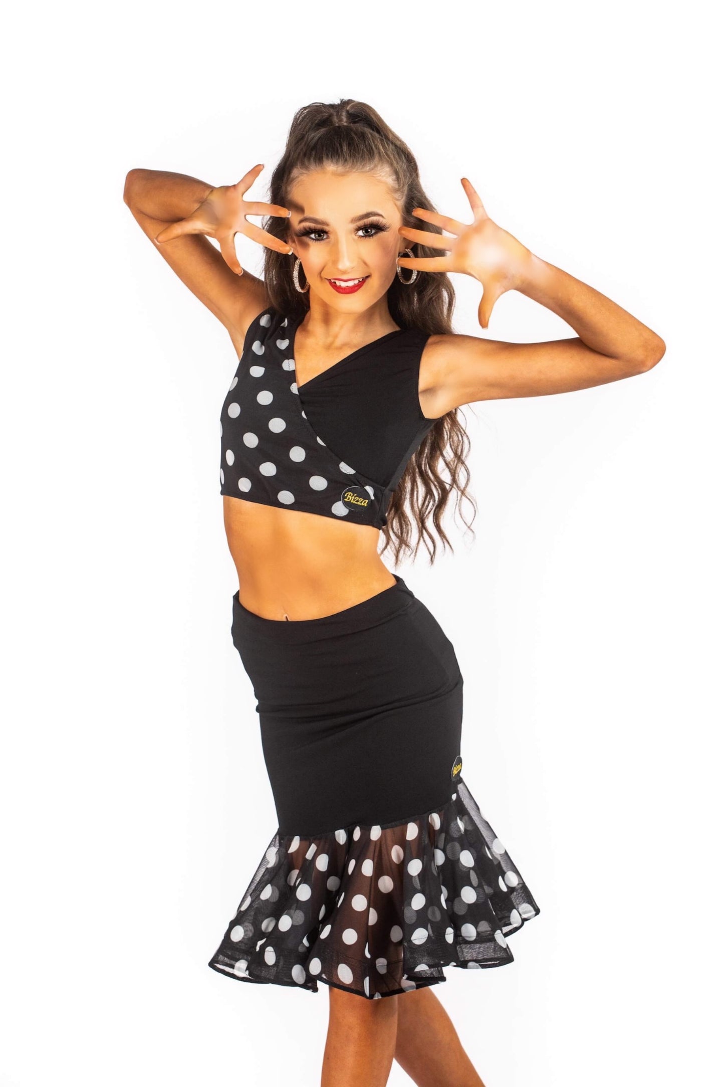 Drop Waisted Polkadot Skirt