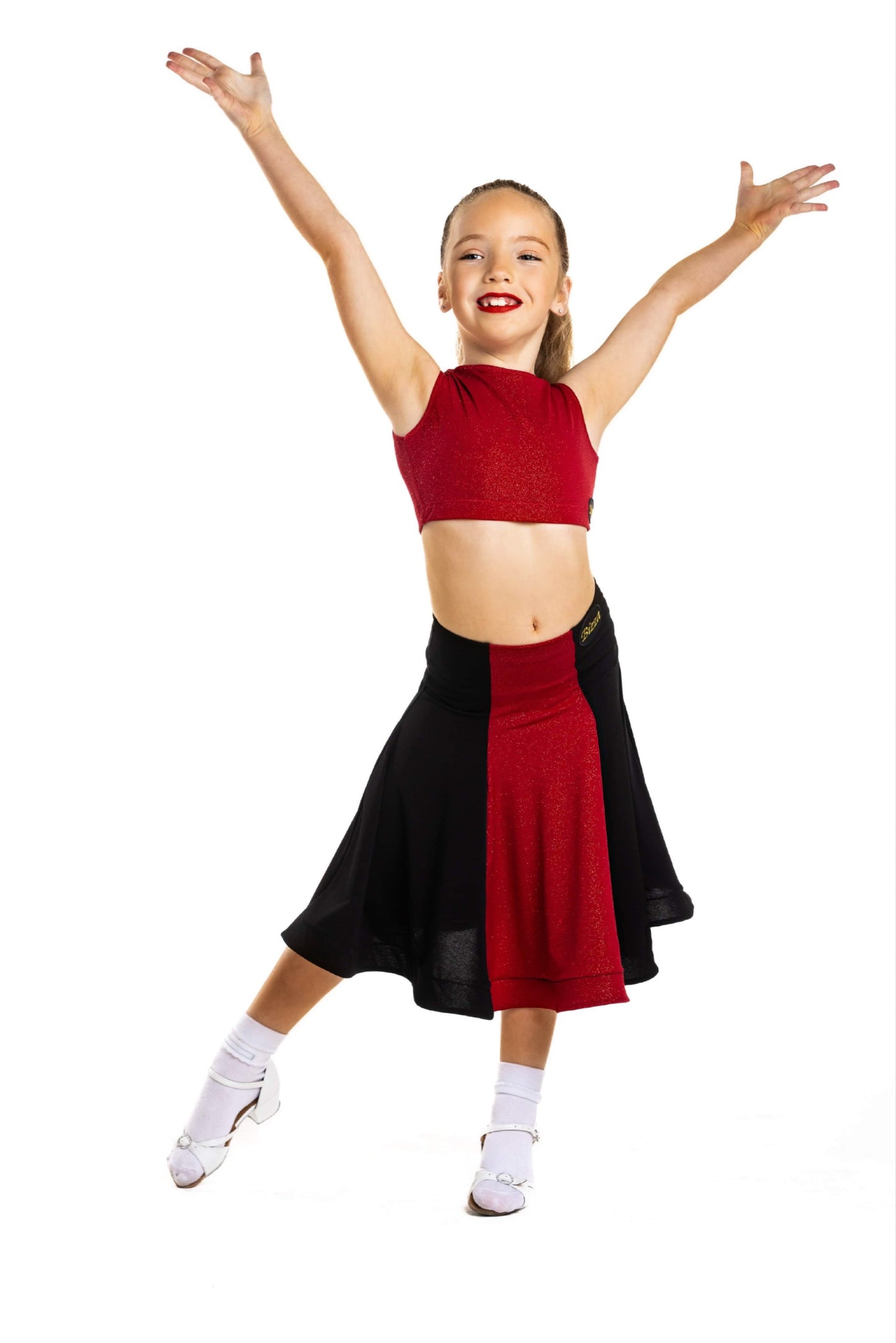 𝐒𝐞𝐫𝐞𝐧𝐚 𝐁𝐚𝐥𝐥𝐫𝐨𝐨𝐦 𝐒𝐤𝐢𝐫𝐭 Black and Red Sparkle