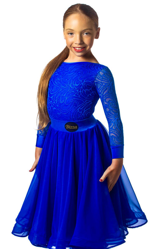 𝗡𝗘𝗪 Blue lace ballroom set (6-7Years)