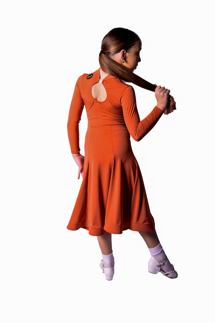 𝗡𝗘𝗪 Terracotta high neck keyhole leotard with sleeves