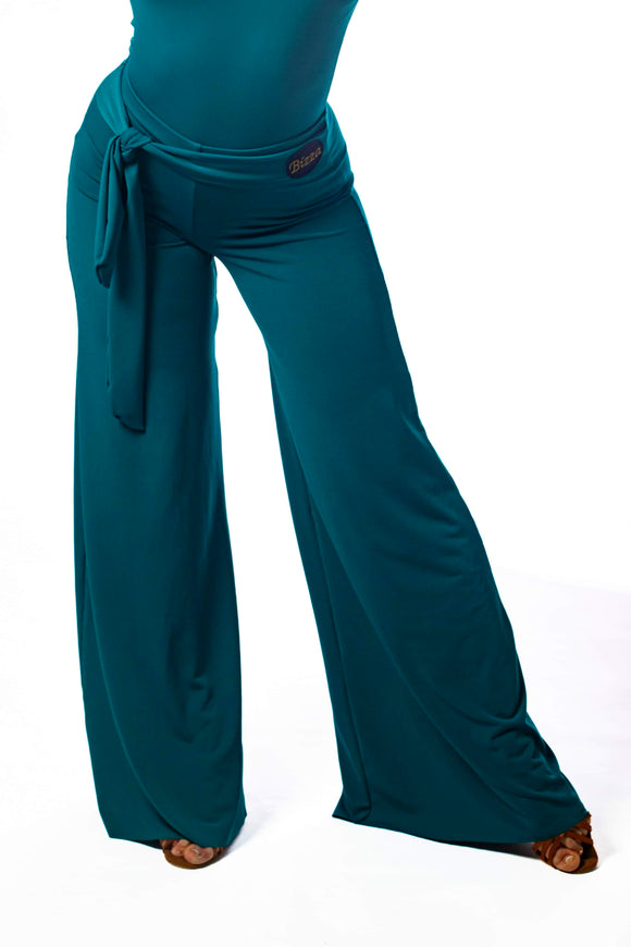 𝗡𝗘𝗪 Forest green ballroom trousers with integrated belt