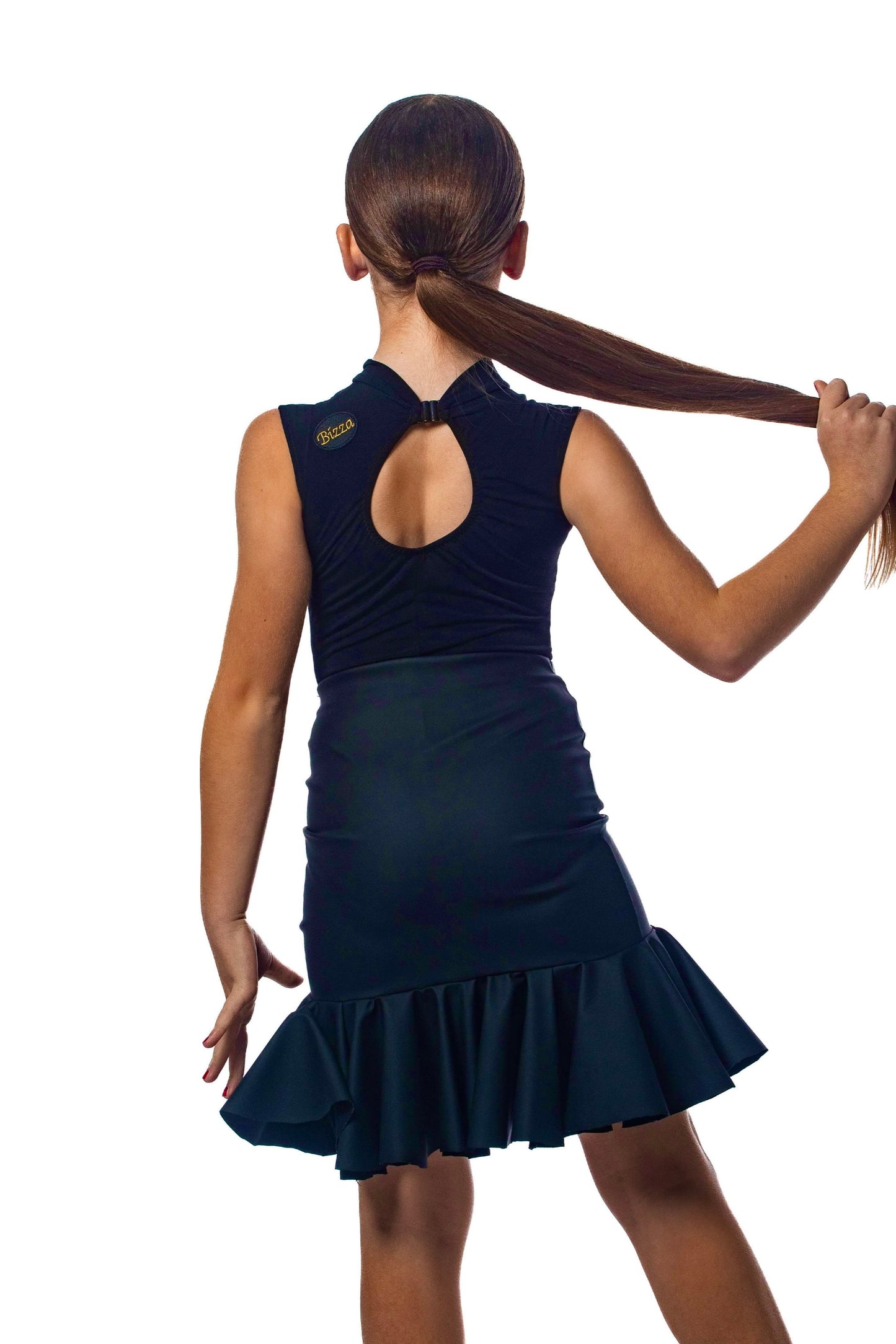 𝗡𝗘𝗪 Black Leatherette side ruched skirt