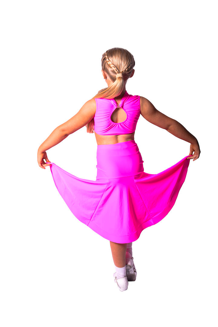 𝗡𝗘𝗪 Pink Fizz Lycra High Neck Crop Top