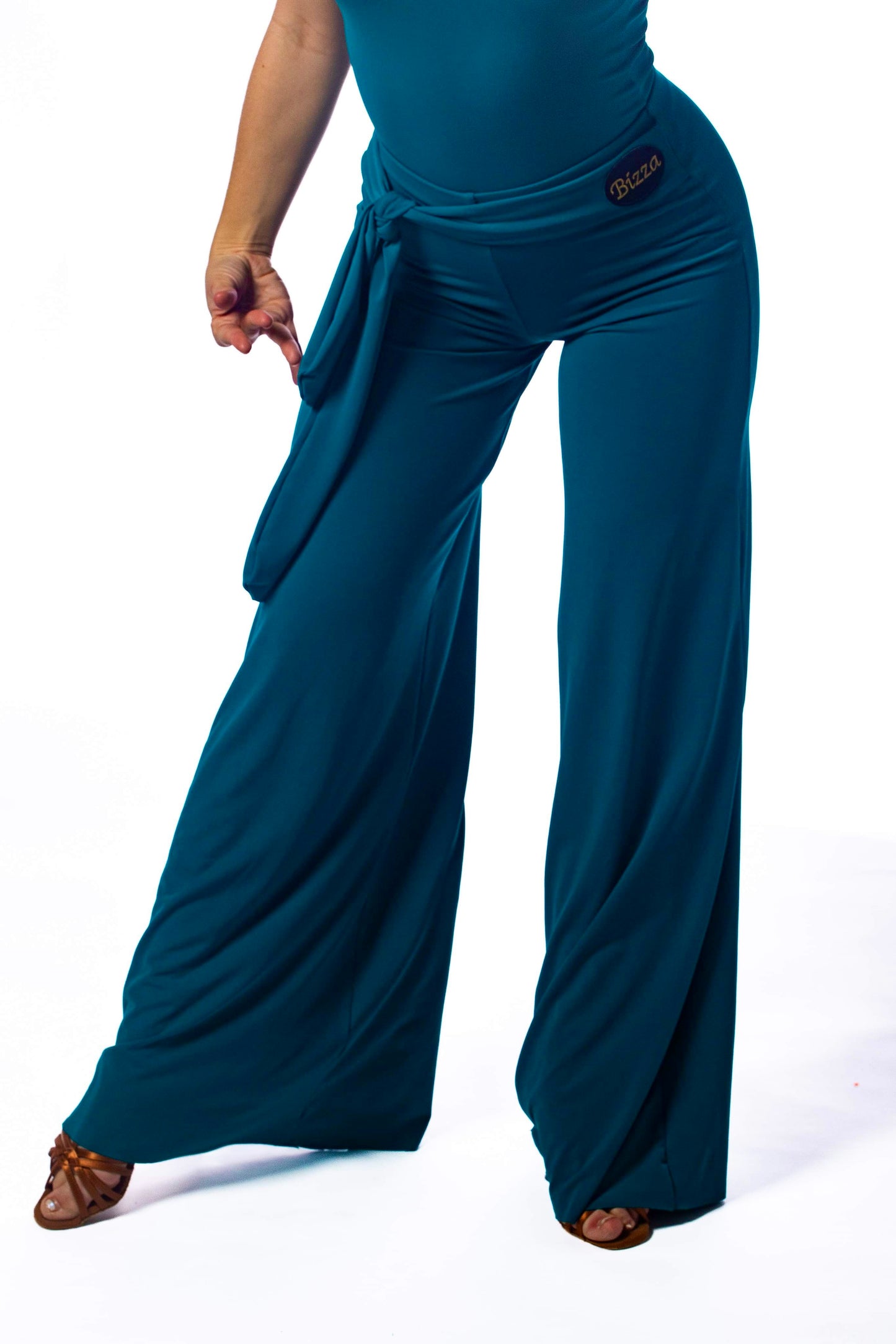 𝗡𝗘𝗪 Forest green ballroom trousers with integrated belt