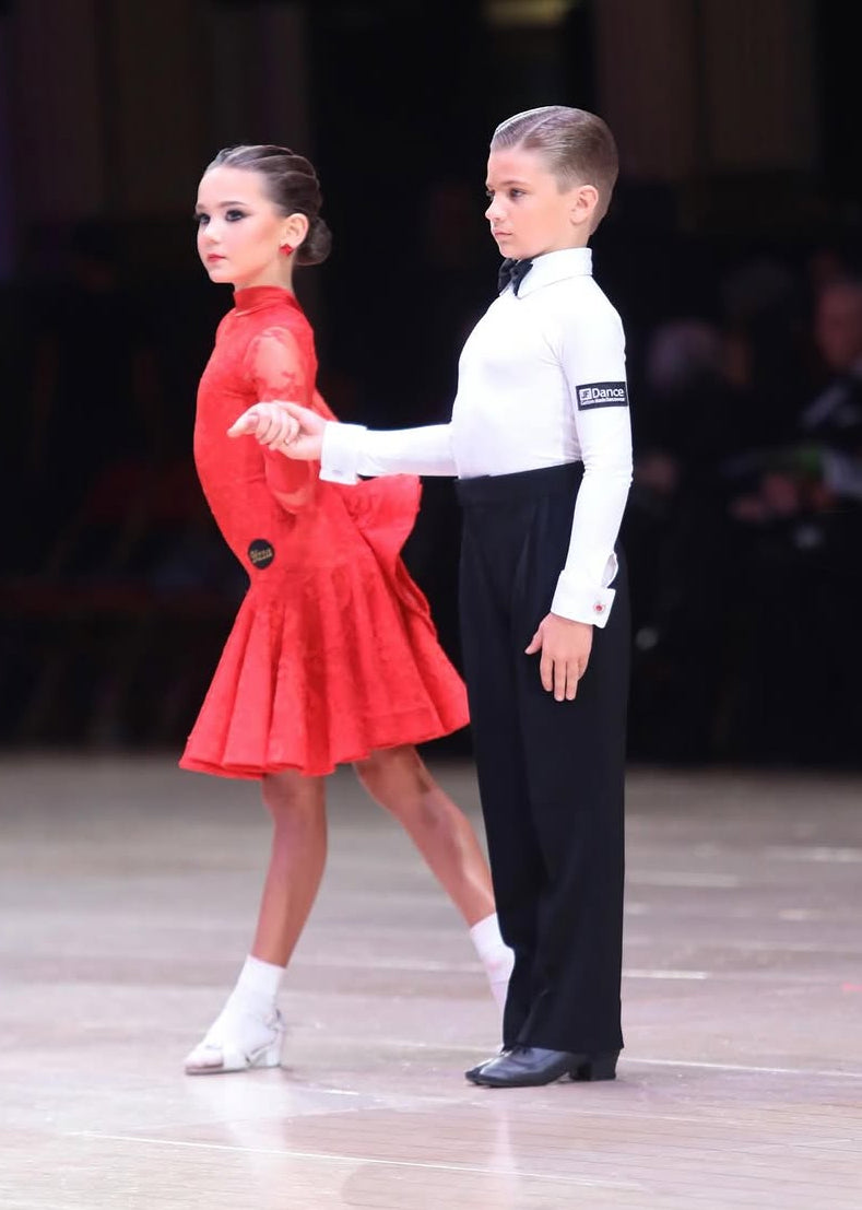 Red Lace Latin Dress (7-8 Years)