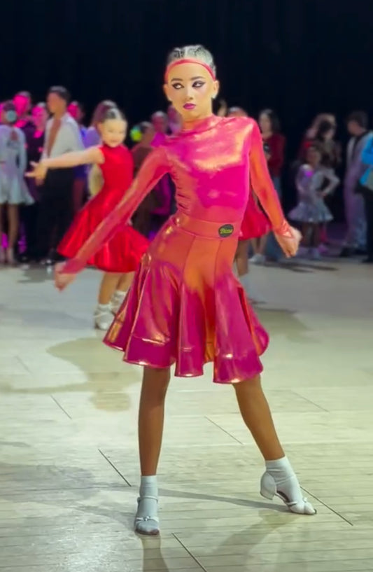Pink Red Metallic Latin Set