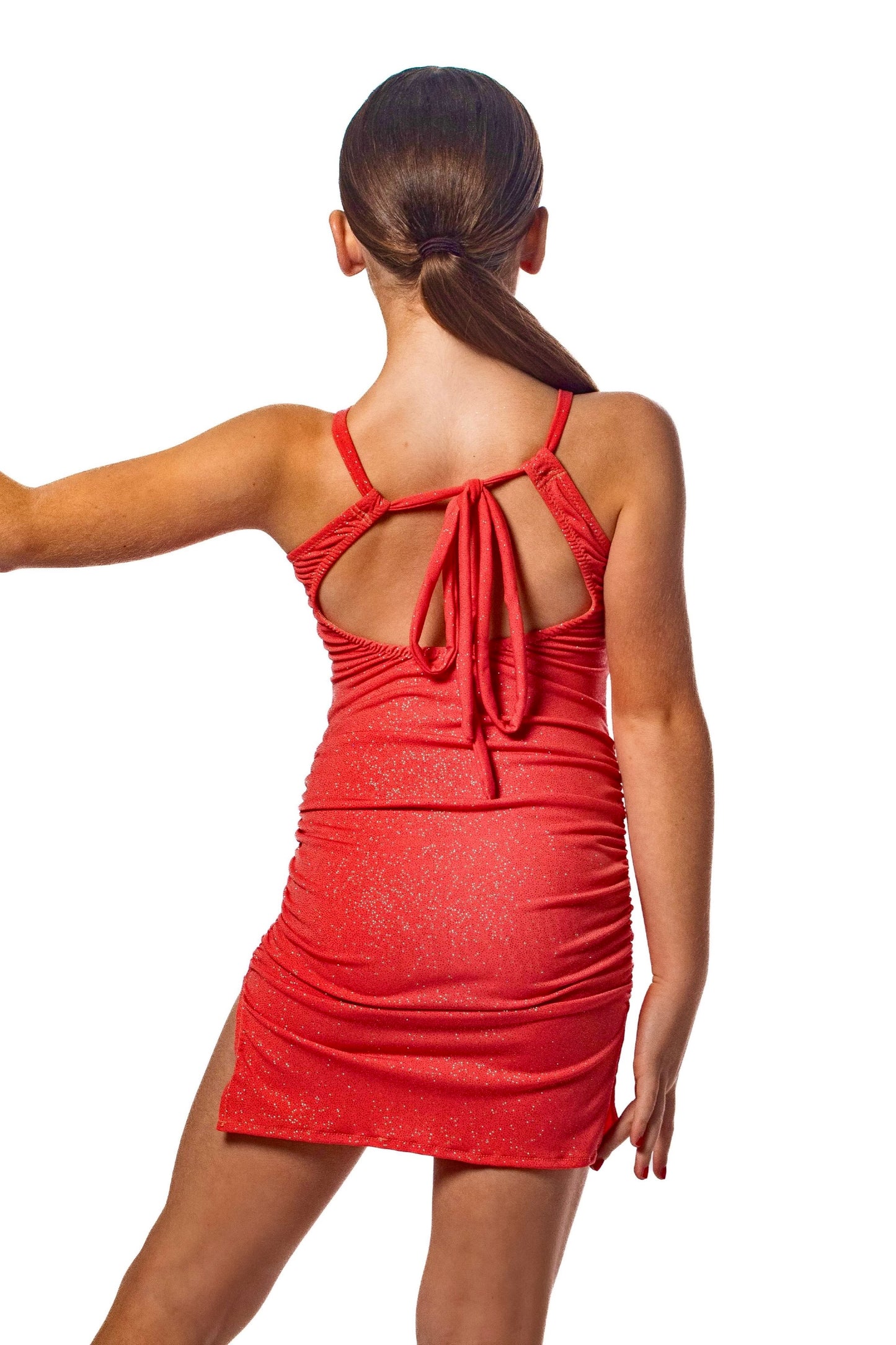 𝗡𝗘𝗪 Salmon sparkle tie back practice dress