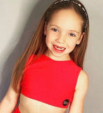 7-8 𝐘𝐞𝐚𝐫𝐬 Red Lycra crop top