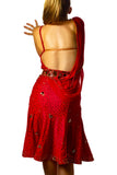 ɴᴇᴡ red& gold latin dress size 4–6