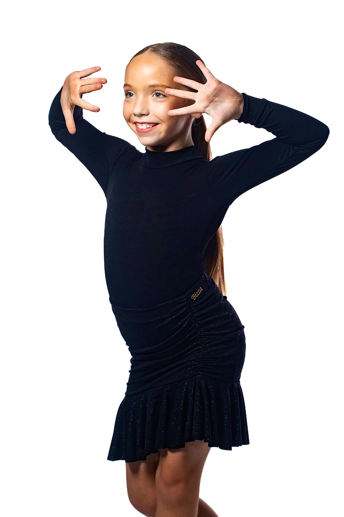 𝗡𝗘𝗪 Black high neck keyhole leotard with sleeves