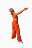 𝗡𝗘𝗪 Terracotta ballroom trousers with integrated belt