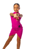 𝗡𝗘𝗪 Cerise pink centre/side ruched skirt (reversible)