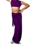 𝗡𝗘𝗪 Purple sparkle ballroom trousers with integrated belt