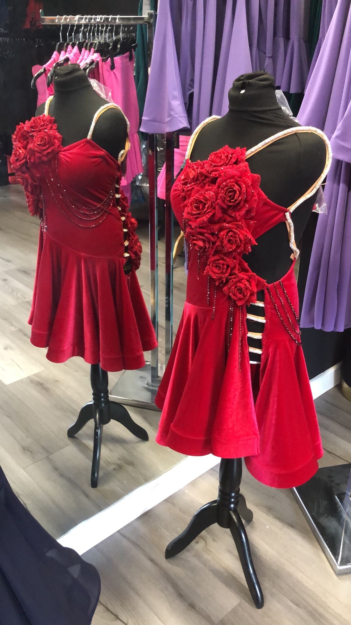 Ex Sponsor Red Latin Dress