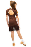 Brown Fringed Skirt 7-8 & 9-10