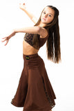 Small  One Shoulder Leopard & Brown Crop Top