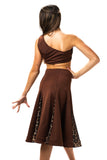 𝟗-𝟏𝟎 𝐘𝐞𝐚𝐫𝐬/ 𝟐𝟒” 𝐰𝐚𝐢𝐬𝐭
 Brown & Leopard Ballroom Skirt