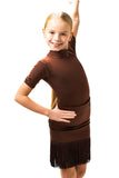 Brown Fringed Skirt 7-8 & 9-10