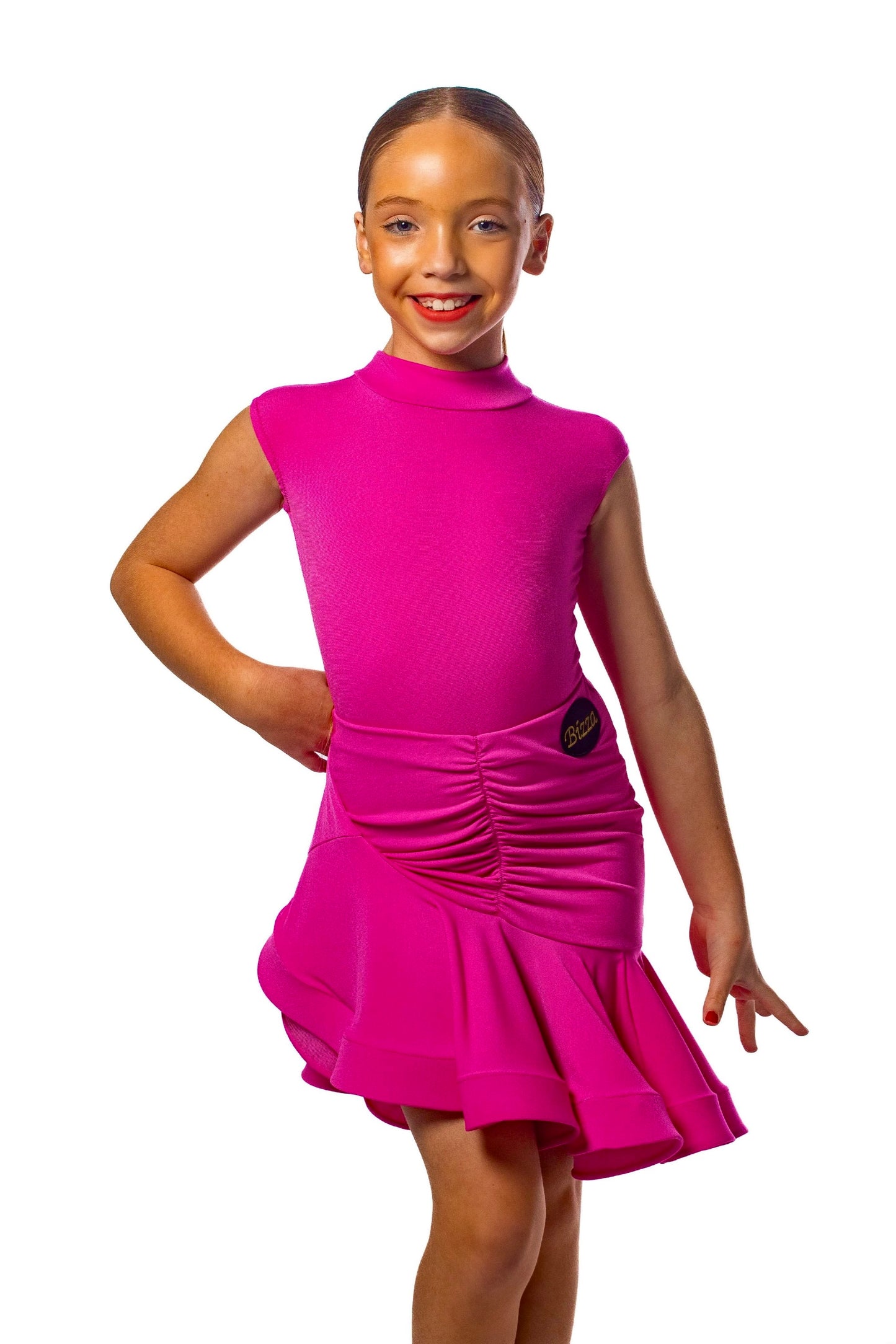 𝗡𝗘𝗪 Cerise pink high neck keyhole leotard