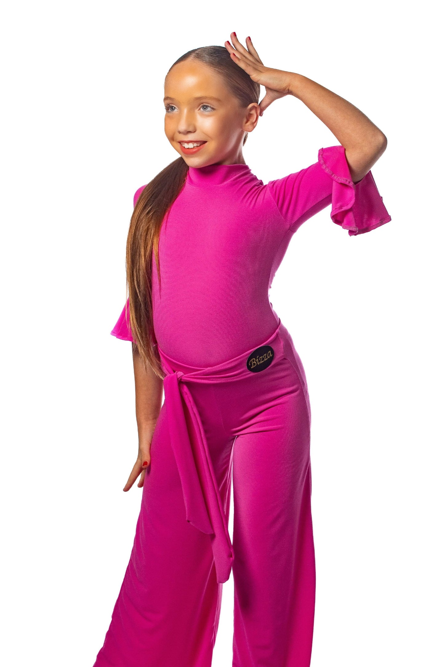 𝗡𝗘𝗪 Cerise pink ballroom trousers with integrated belt