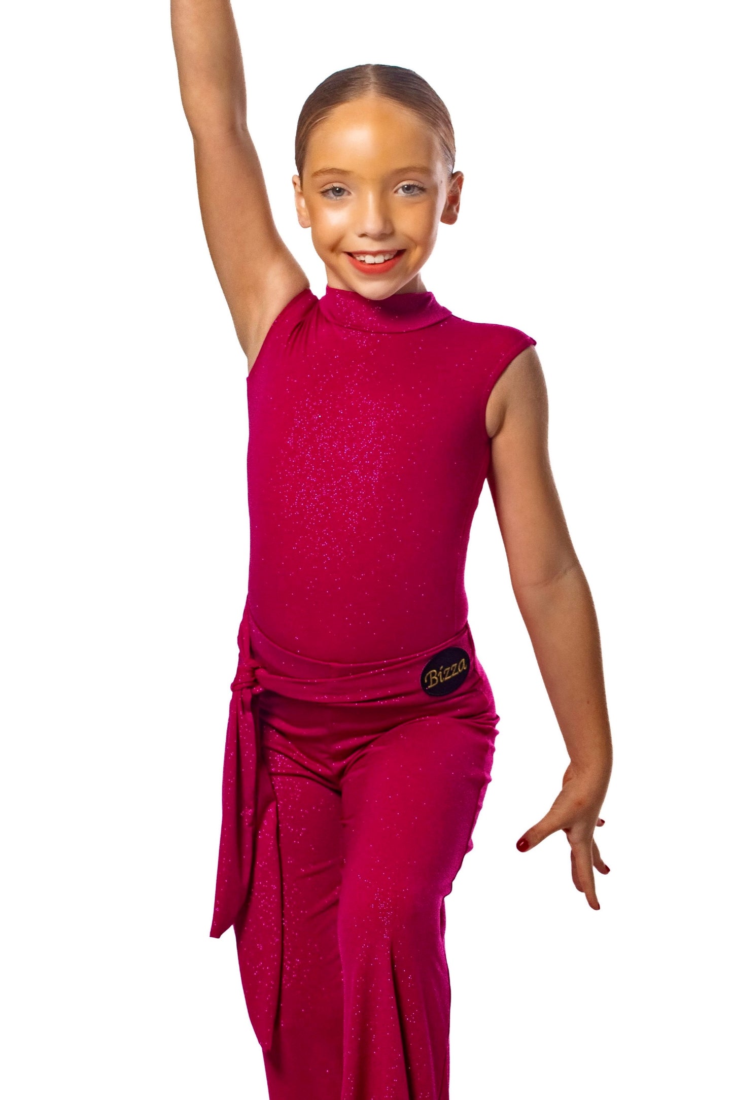 𝗡𝗘𝗪 Fuchsia sparkle  high neck keyhole leotard