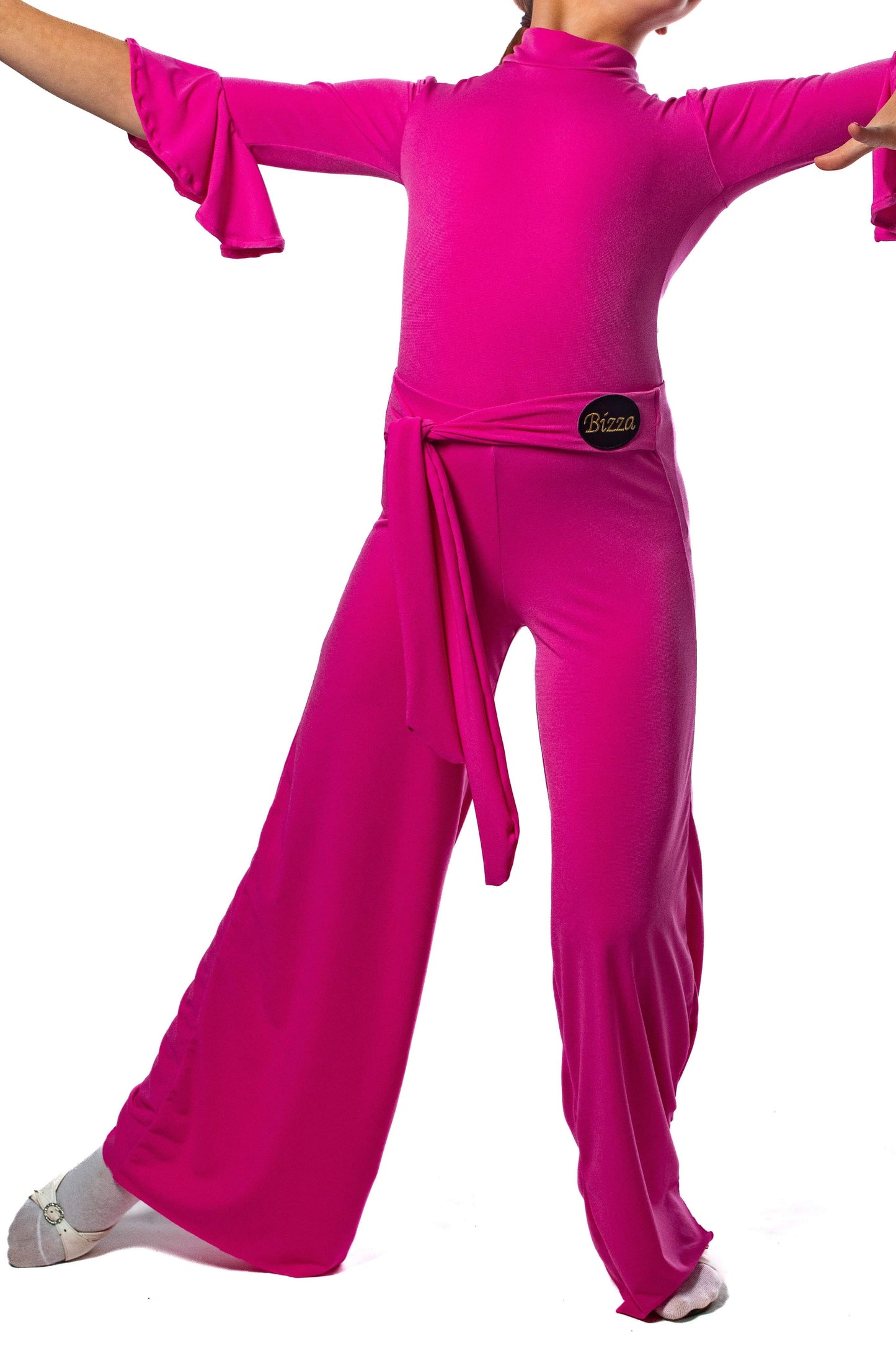 𝗡𝗘𝗪 Cerise pink ballroom trousers with integrated belt