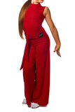 𝗡𝗘𝗪 Red sparkle ballroom trousers with integrated belt