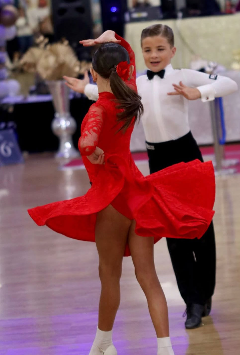Red Lace Latin Dress (7-8 Years)