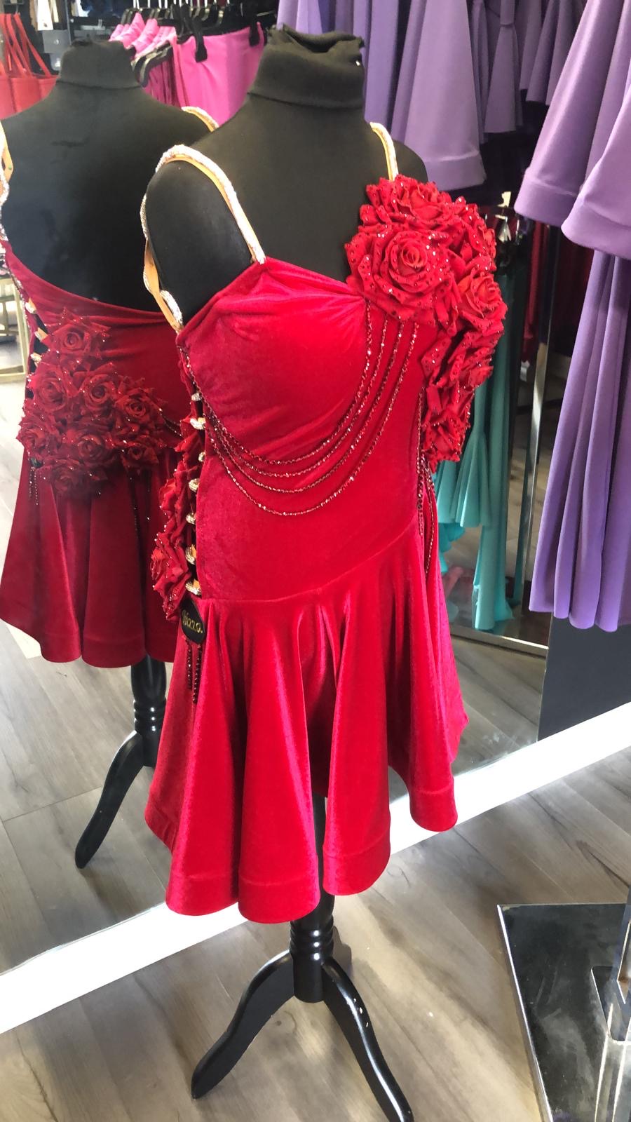 Ex Sponsor Red Latin Dress