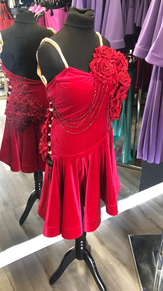 Ex Sponsor Red Latin Dress