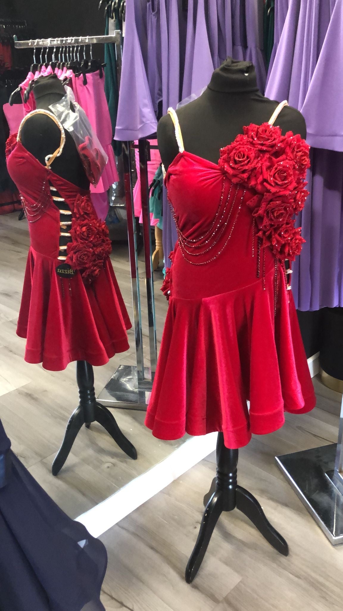 Ex Sponsor Red Latin Dress