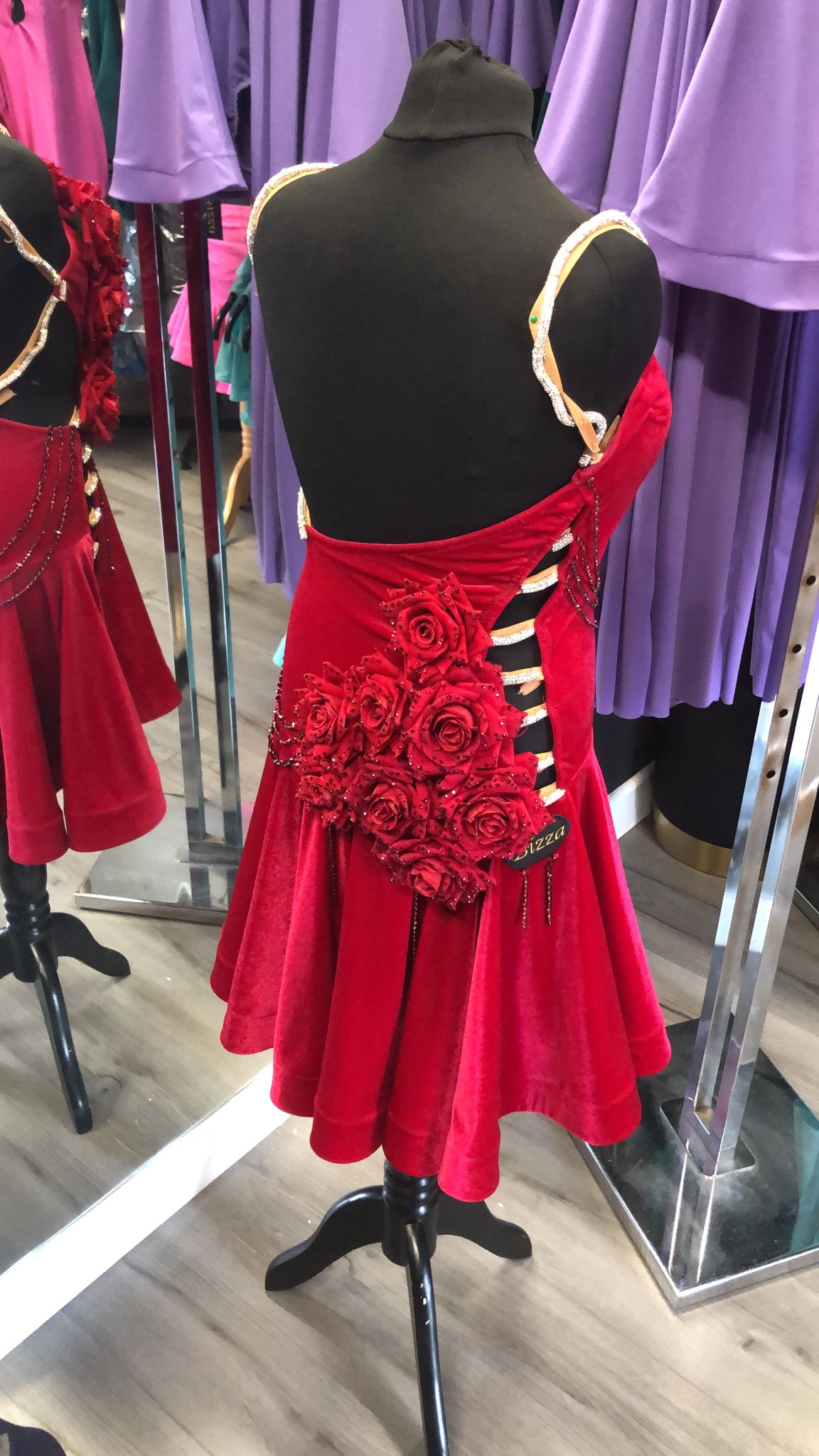 Ex Sponsor Red Latin Dress
