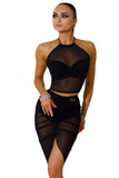 Mesh Centre Ruched Skirt