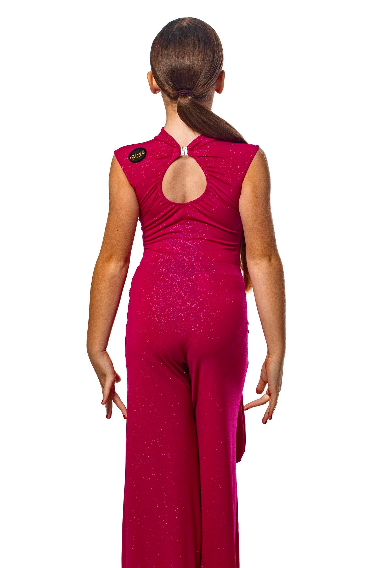 𝗡𝗘𝗪 Fuchsia sparkle  high neck keyhole leotard