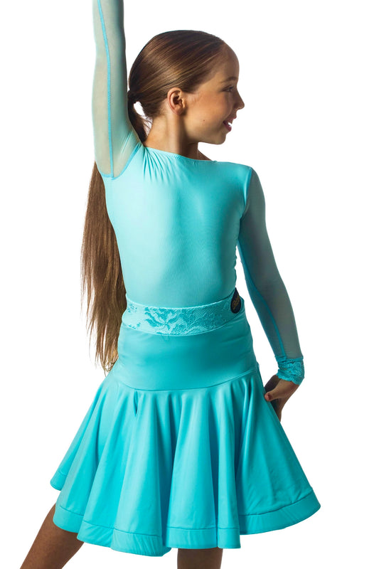 𝗡𝗘𝗪 Pale blue latin set(Girls 6-7)