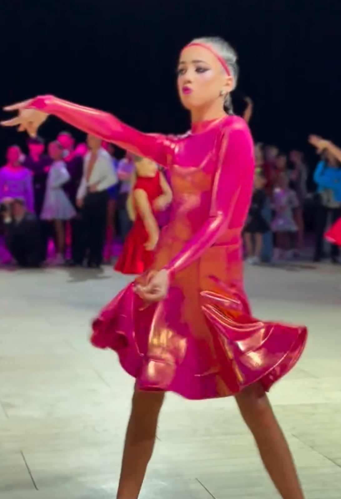 Pink Red Metallic Latin Set